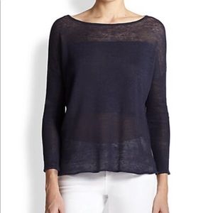 Alice + Olivia Kerr Sheer Linen Sweater